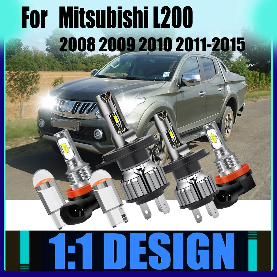 

472 711 LED CSP Headlamp Fog Light High Low Beam Bulbs - Plug and Play Installation For Mitsubishi L200 2008 2009 2010 2011-2015