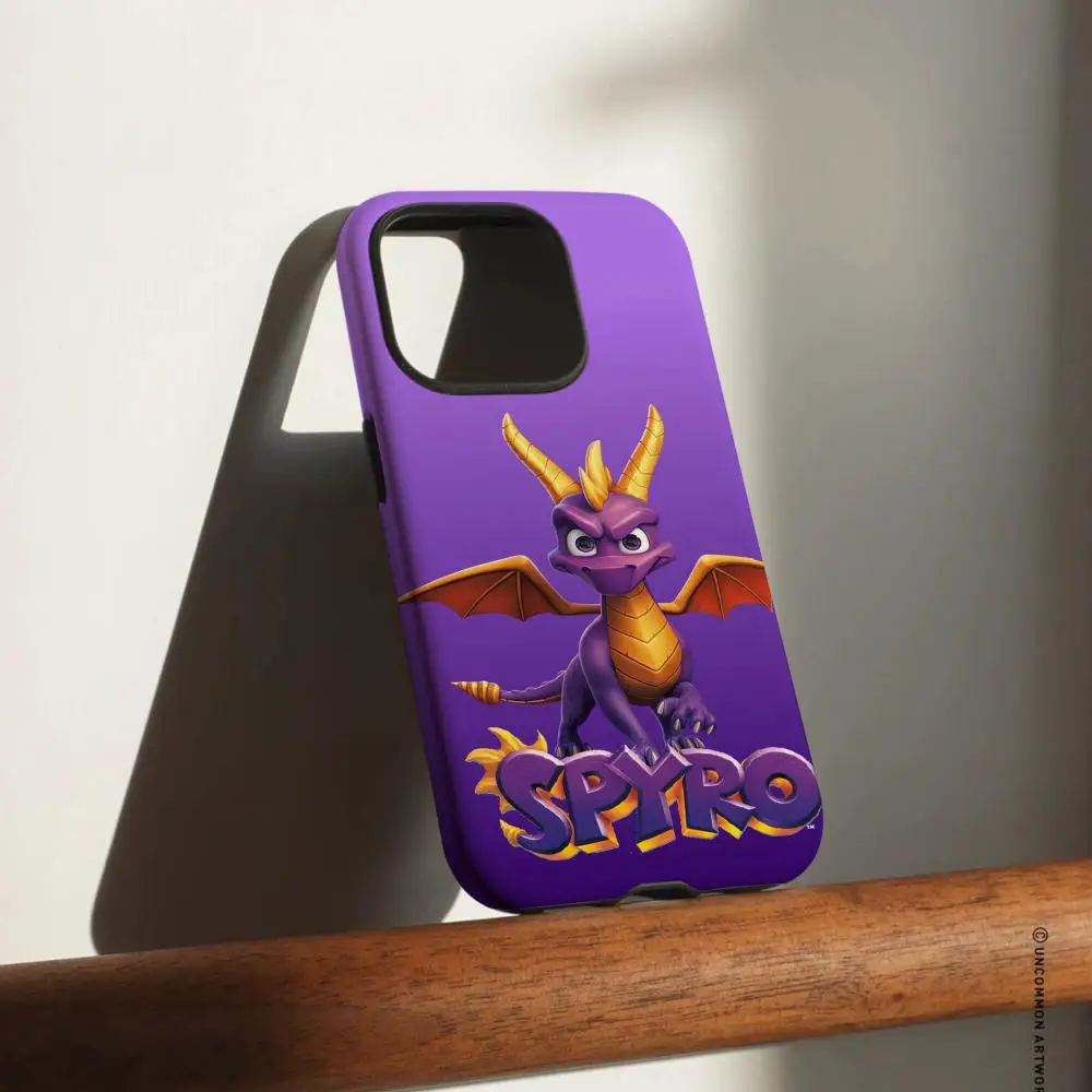 Custodia per telefono Game S-Spyro Series Dragon per iPhone 17 16 15 14 13 12 Pro Max Plus Guscio rigido liquido a doppio strato HD lucido