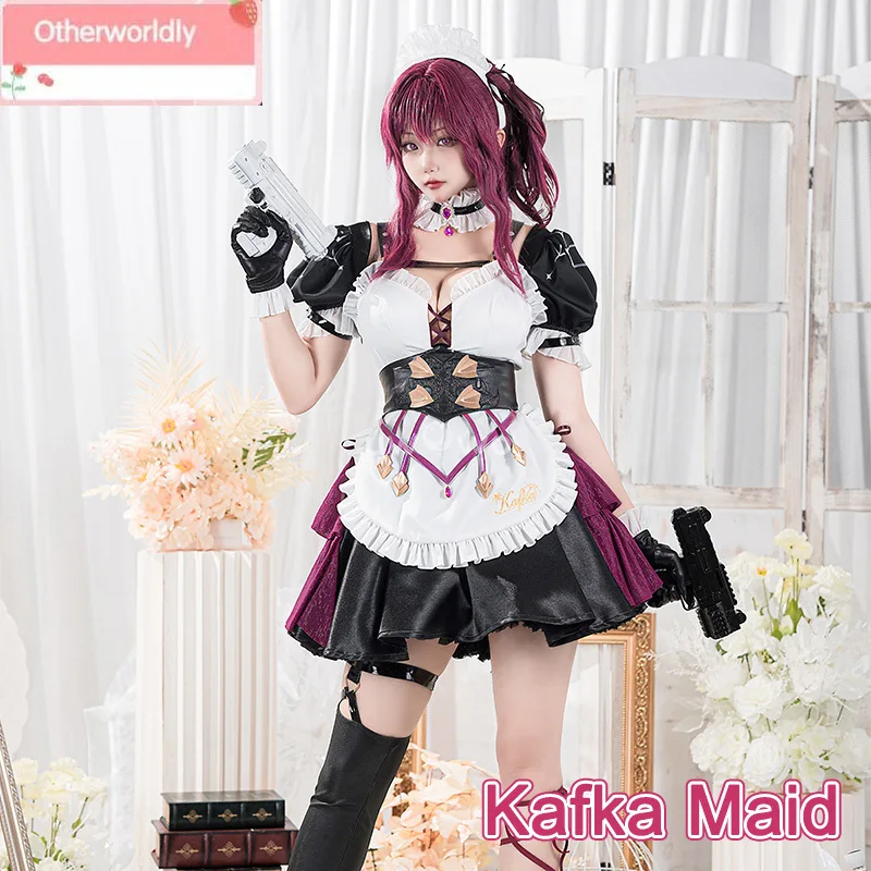 

Kafka Maid Cosplay Exclusive Honkai Star Rail Cosplay Fanart Kafka Maid Dress Stellaron Hunters Maid Costume