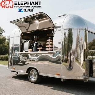 Reinforced Stainless Steel Catering Trailer, Mobile Food Truck for Outdoor Catering Service