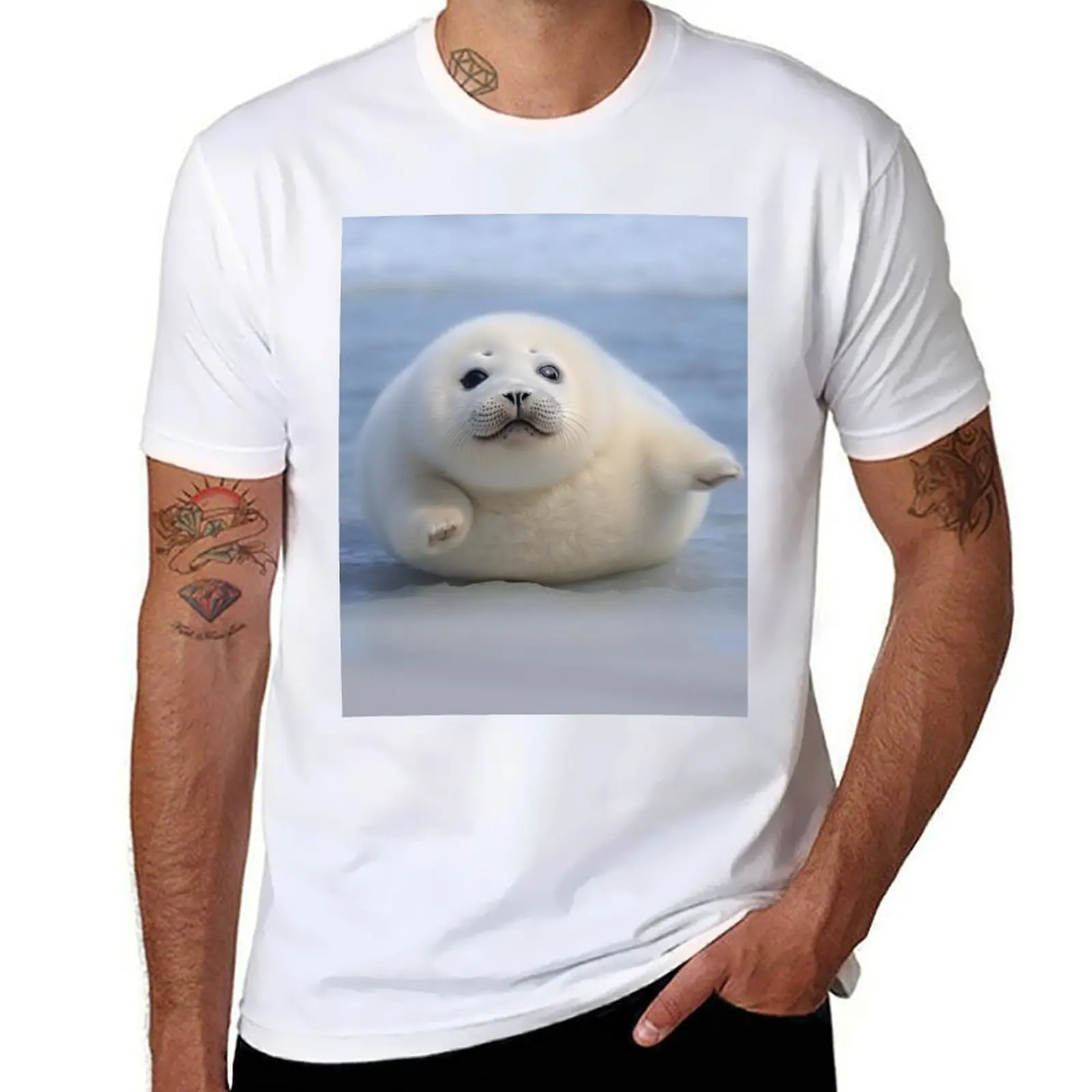

Chonky Seal Pup - Hug! T-Shirt t shirt man casual t shirt man plain g man t shirts for men T-shirt