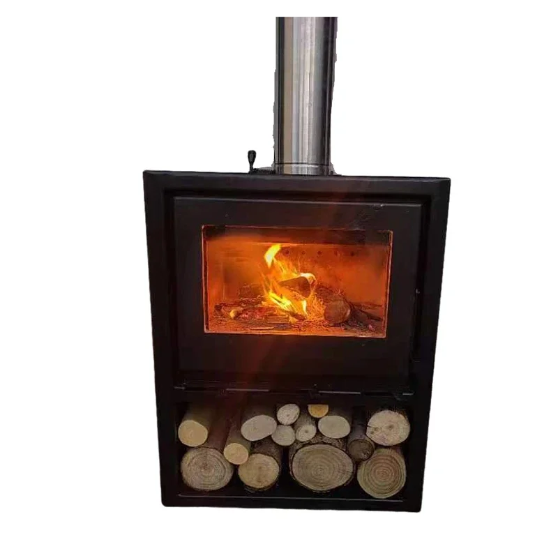 Firewood Flame wood-burning heating stove European fireplace real fireplace fireplace indoor winter heating equipment