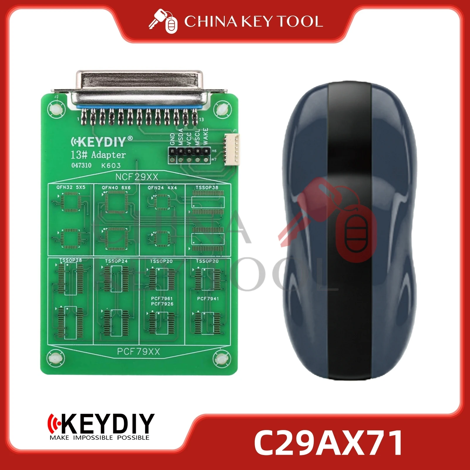 

KEYDIY KD 13# Remote Chip Reading Adapter for 5C&5D Keys C29AX71 Smart Key for NCF29A1 NCF29A2 NCF29A3 etc