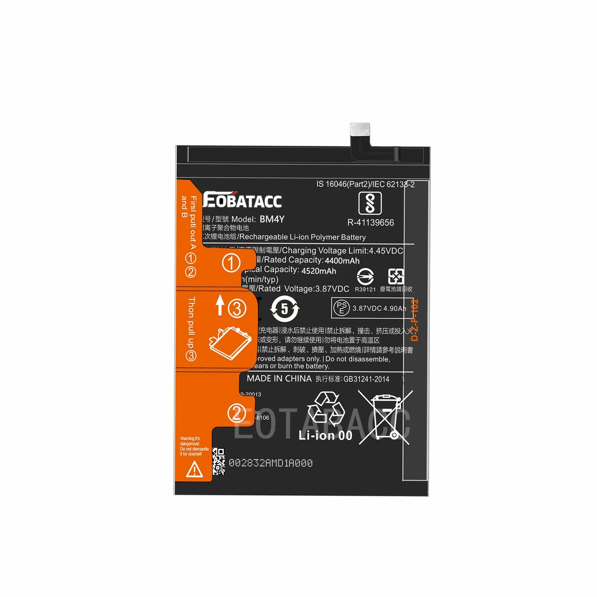 EOTABACC 100% New Original Battery BM4Y  For XIAOMI POCO F3/RedMi K40 Pro/K40 /Mi 11X Pro/MI 11i Battery +Tools