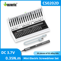 Creationspace Mini Electric Screwdriver Set 23 in 1 USB Rechargeable Cordless Model Engine Repair Tool Kit with LED Lighting