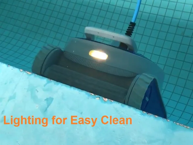 Safety Strong Suction Intelligent Lighted Robotic Swimming Pool Cleaner