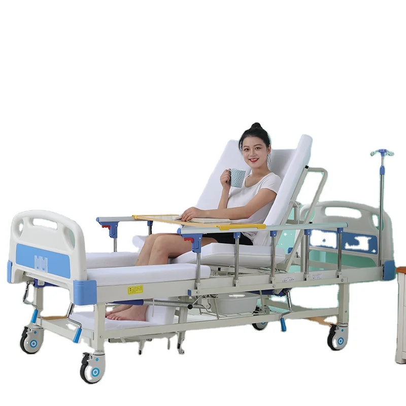 Factory wholesale with toilet nursing bed i cu hospital bed price