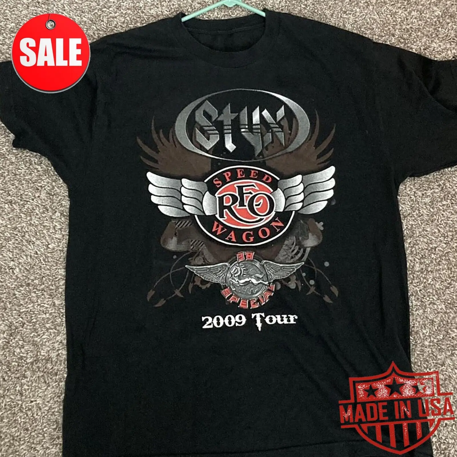 New REO Speedwagon and Styx 2009 tour Gift For Fans Unisex S-5XL Shirt 1LU989