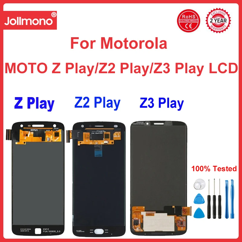 

LCD For Motorola Moto Z Play XT1635 Z2 Play XT1710 Z3 Play XT1929 LCD Display Touch Screen Digitizer Replacement