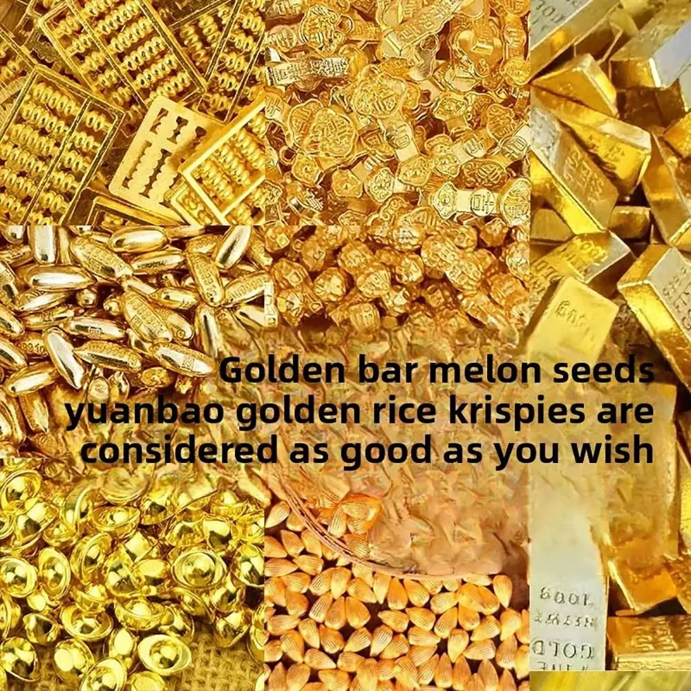 50/100Pcs Durable Alloy Small Gold Bar Solid Mini Wealth Attraction Ornament Golden Brick Craft Moving Business Opening Gift