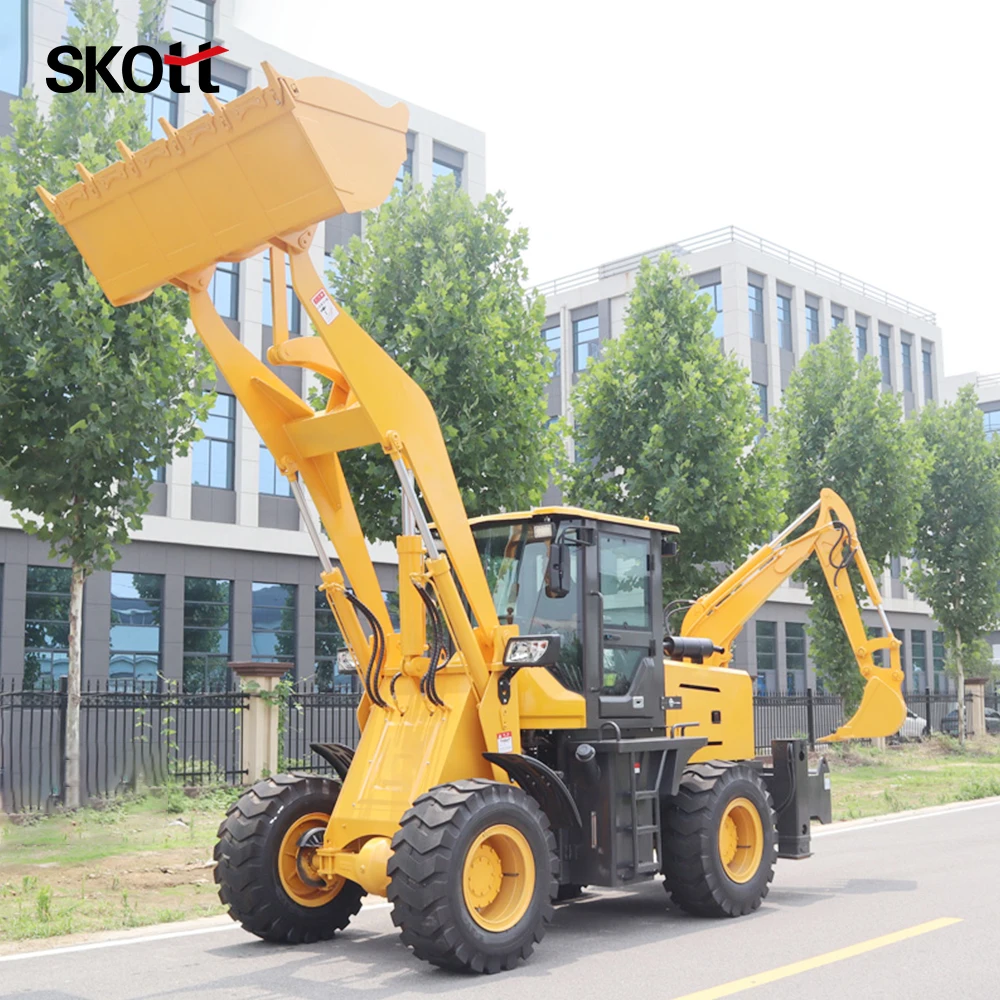 Backhoe Loader Customizable Diesel Powered Compact Engineering Loader Excavator With Optional Attachments