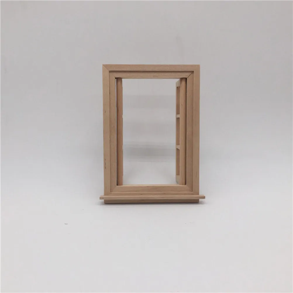 

1Pcs Mini Wooden Window for Dollhouse Decoration 6-Lattice Blank Frame DIY Home Art Craft Kit Kids Room House