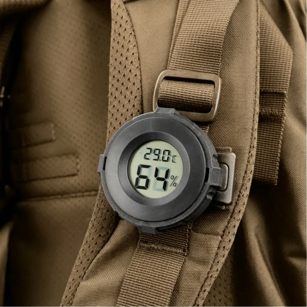 Portable Thermohygrometer with Clip Mount for Outdoor Use Including For Hiking Backpacking Camping and Wilderness Exploration