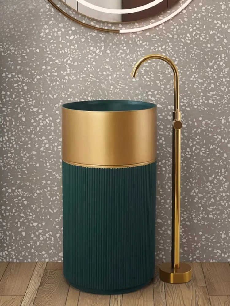 

Напольная раковина-колонна для ванной комнаты, креативная дизайнерская раковина-колонна для небольших квартир