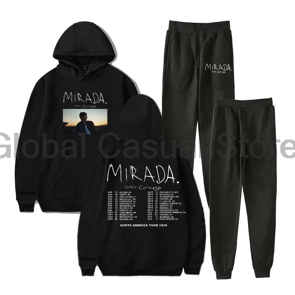 

Ivan Cornejo Mirada Tour Pullover Hoodie Jogger Pants Two Piece Set Sweatshirts+Sweatpants Women Men's Set