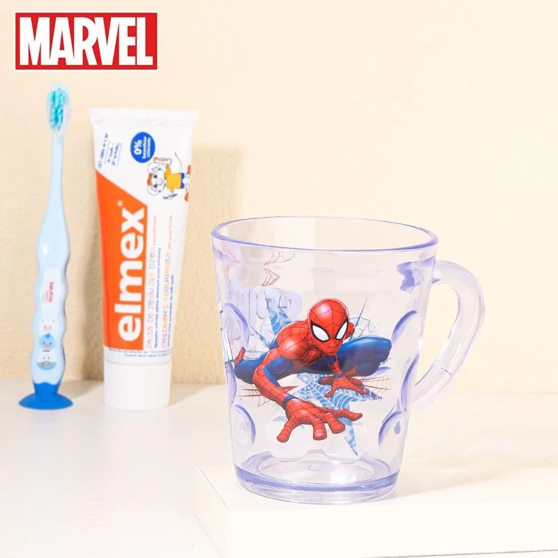 كوب المنتقمون كابتن أمريكا سبايدرمان الرسوم المتحركة الطرفية، كوب شرب منزلي شفاف، كوب غسول الفم لتنظيف الأسنان
