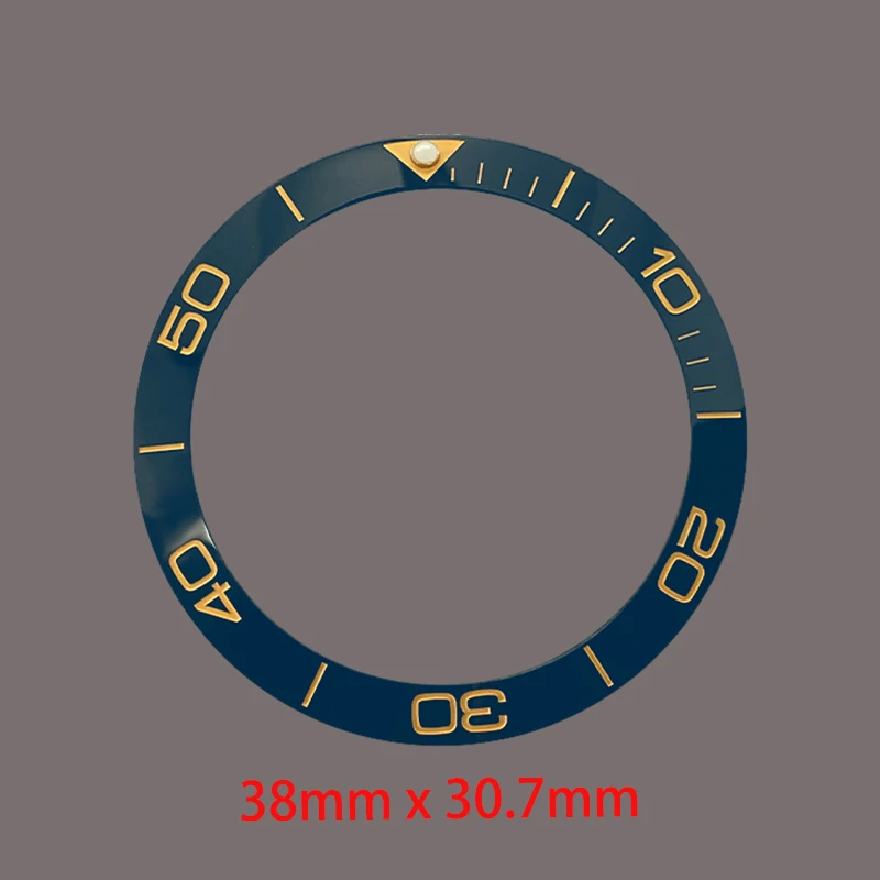 38mm skośny pierścień ceramiczny pasujący do SUB SKX007 SKX009 SRPD GMT Koperta zegarka NH35 NH36 Części do zegarków męskich