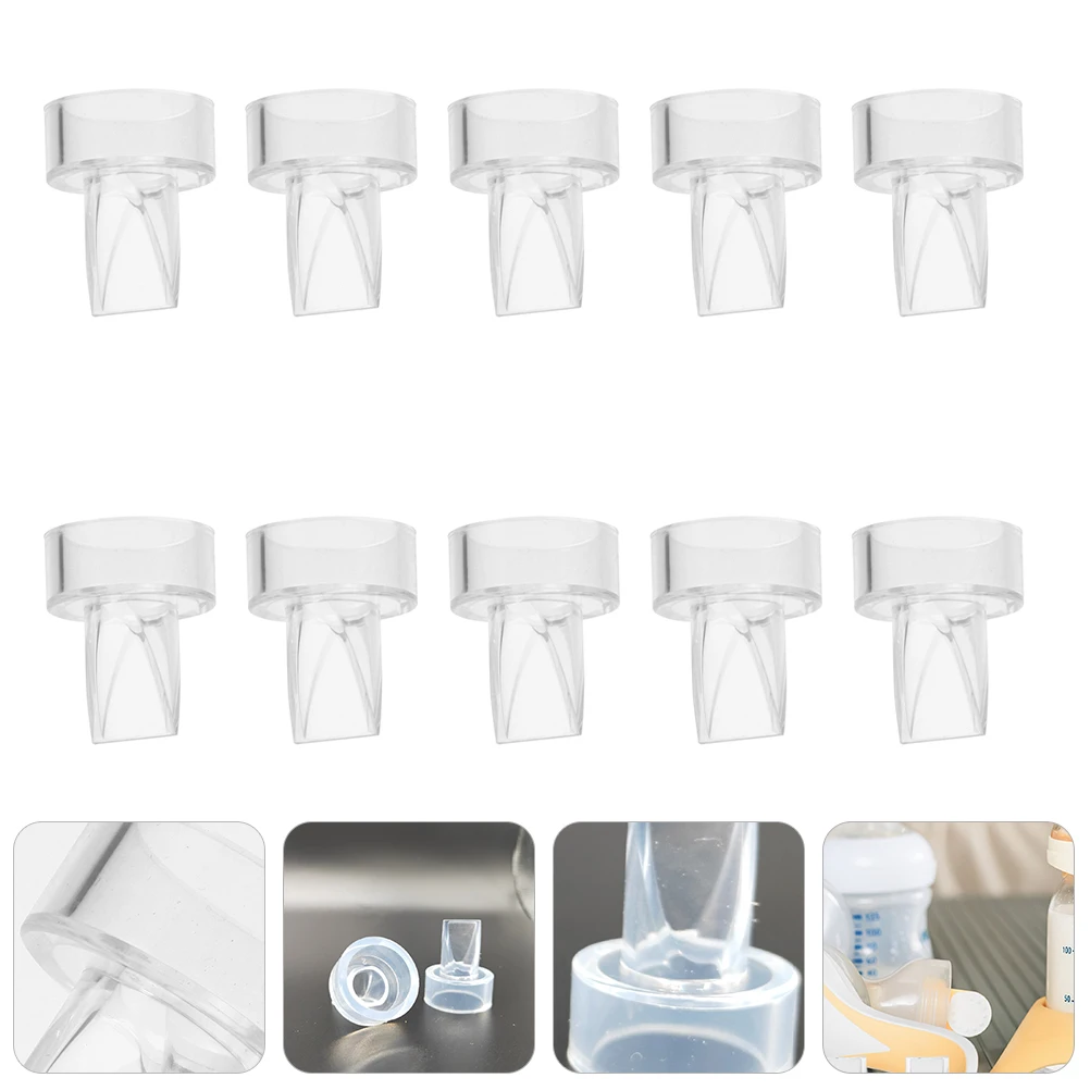 

10pcs Silicone Breast Pump Valves Anti-Backflow Parts for Manual Pump Durable Skin-Friendly Safe Easy Cleaning