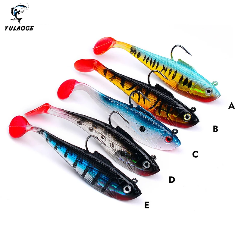 1PCS lures for black bass Lead head soft fishing lure silicone for fishing trout lures fishing items for sea 3.6G 9.5G 24.6G