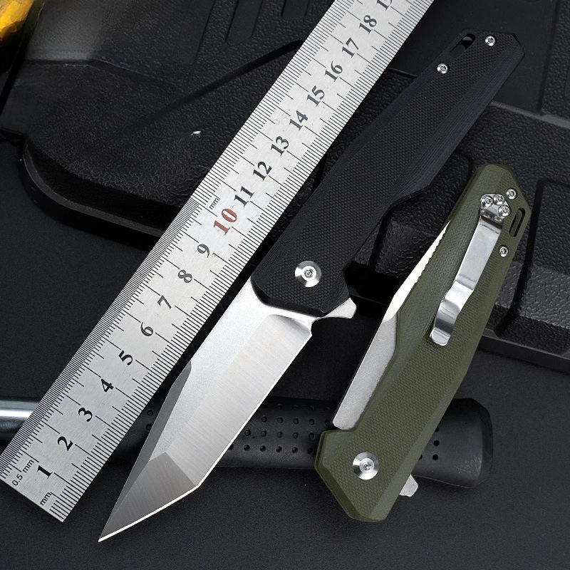 

New Outdoor Camping Folding Knife D2 Blade G10 Handle Pocket Survival Tactical Hunting Utility Kitchen Fruit Knives EDC Tools