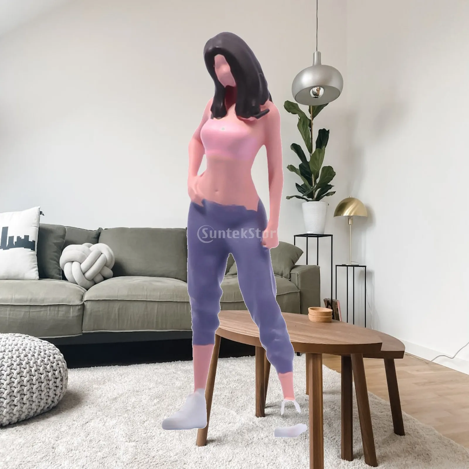 

1:64 Scale Cool Girl Figure Resin Woman Figurine Micro Landscape Trains Architectural Diorama Scenery Painted Tiny Female