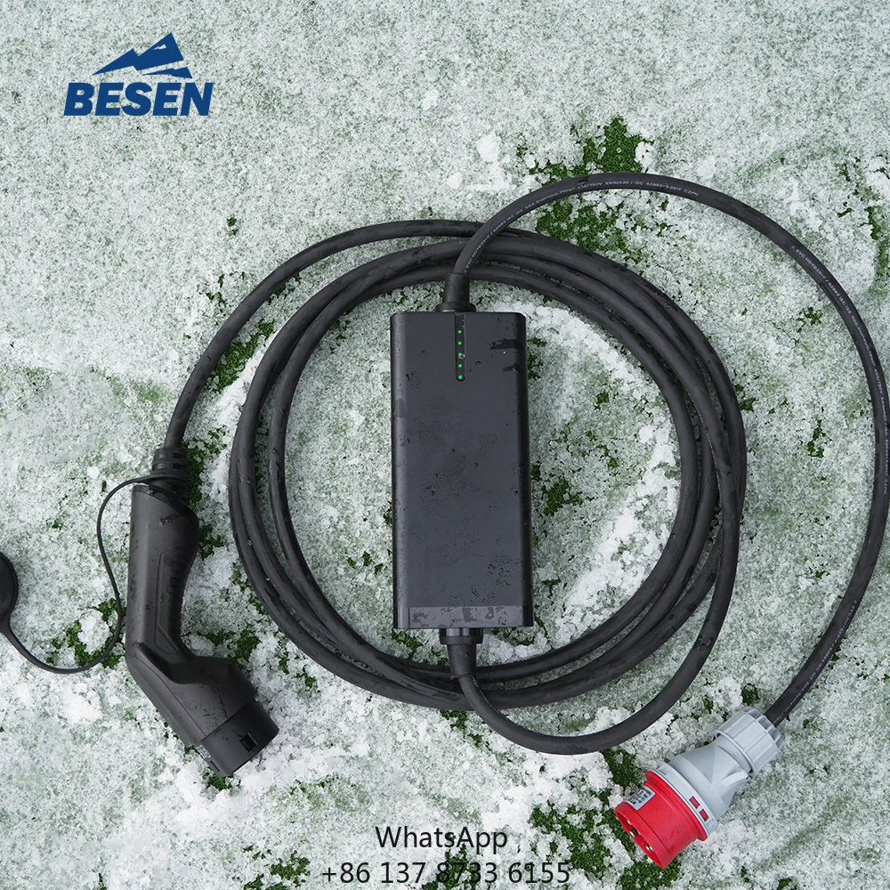Portable Electric Vehicle Charger 11KW With Smart Protection Adjustable Current Ideal For Home And Travel