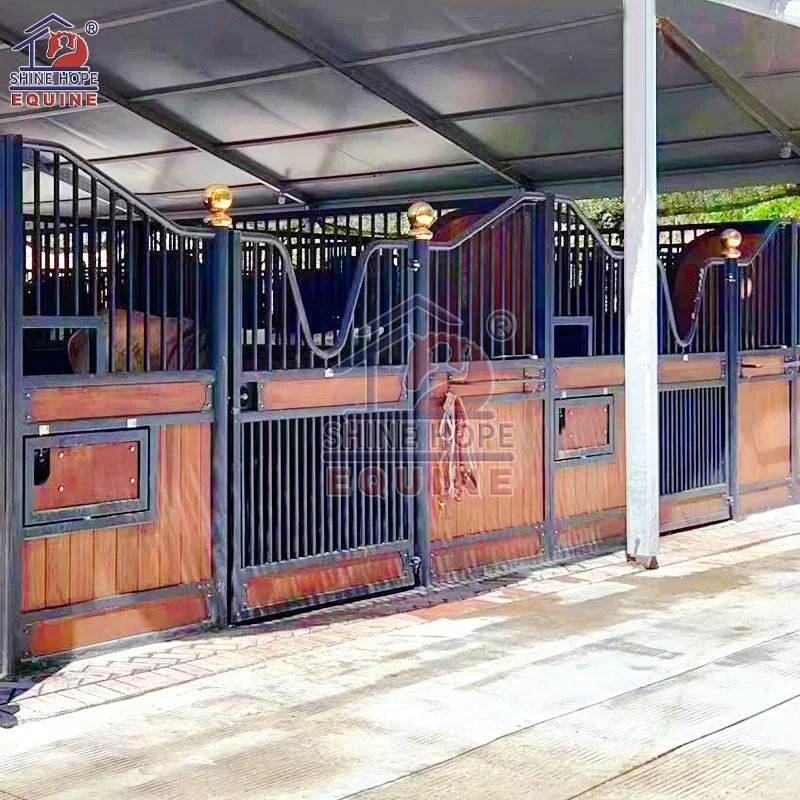 Horse Barn Stables Outdoor Portable Stall Boxes Horse Stall Fronts Doors Horse Stable Panels