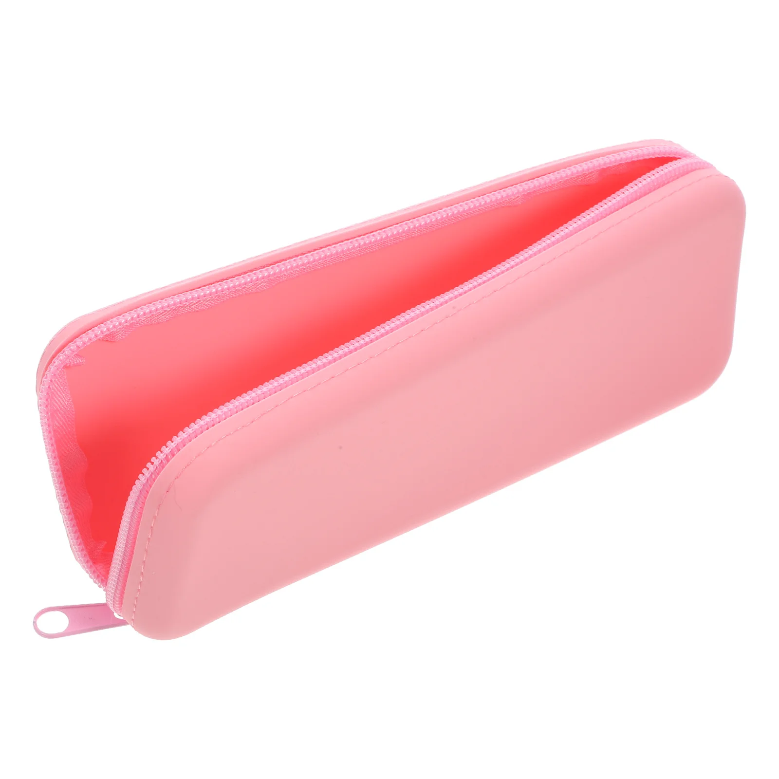 Aesthetic Silicone Pencil Case Portable Washable with Smooth Zipper Large Capacity Pen Pouch Pencil Storage