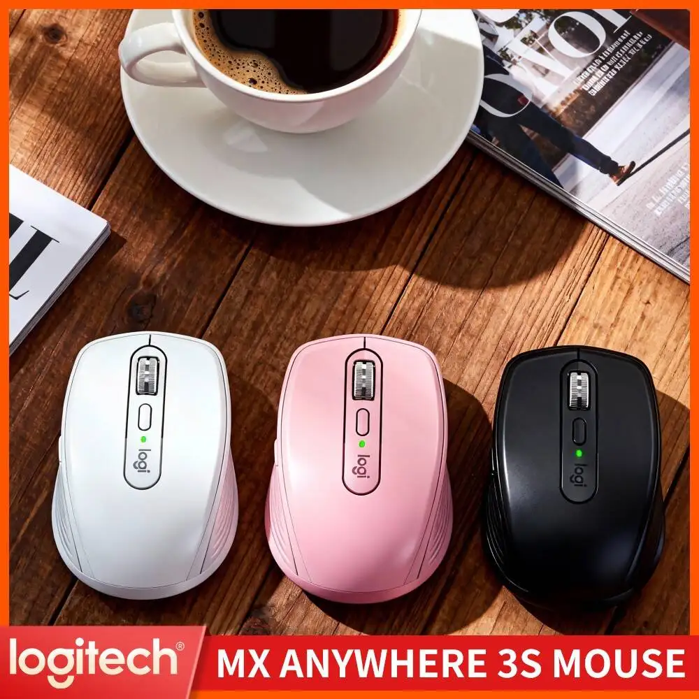 Logitech MX Anywhere 3S Compact Mouse for Travelers Rechargeable Silent Click PC Mac