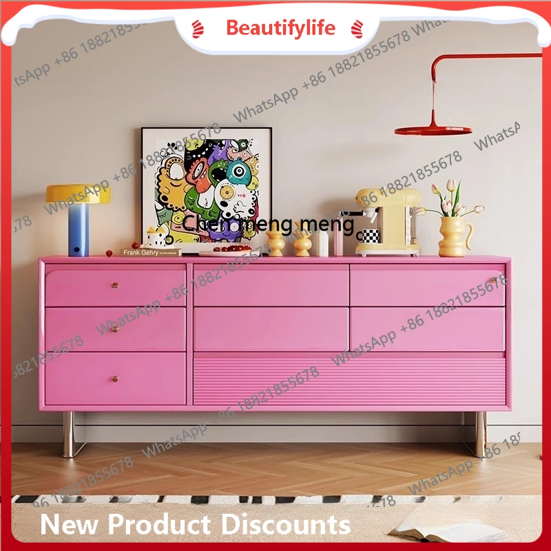 

Italian light luxury paint, modern simplicity, home entry, decorative side cabinet H