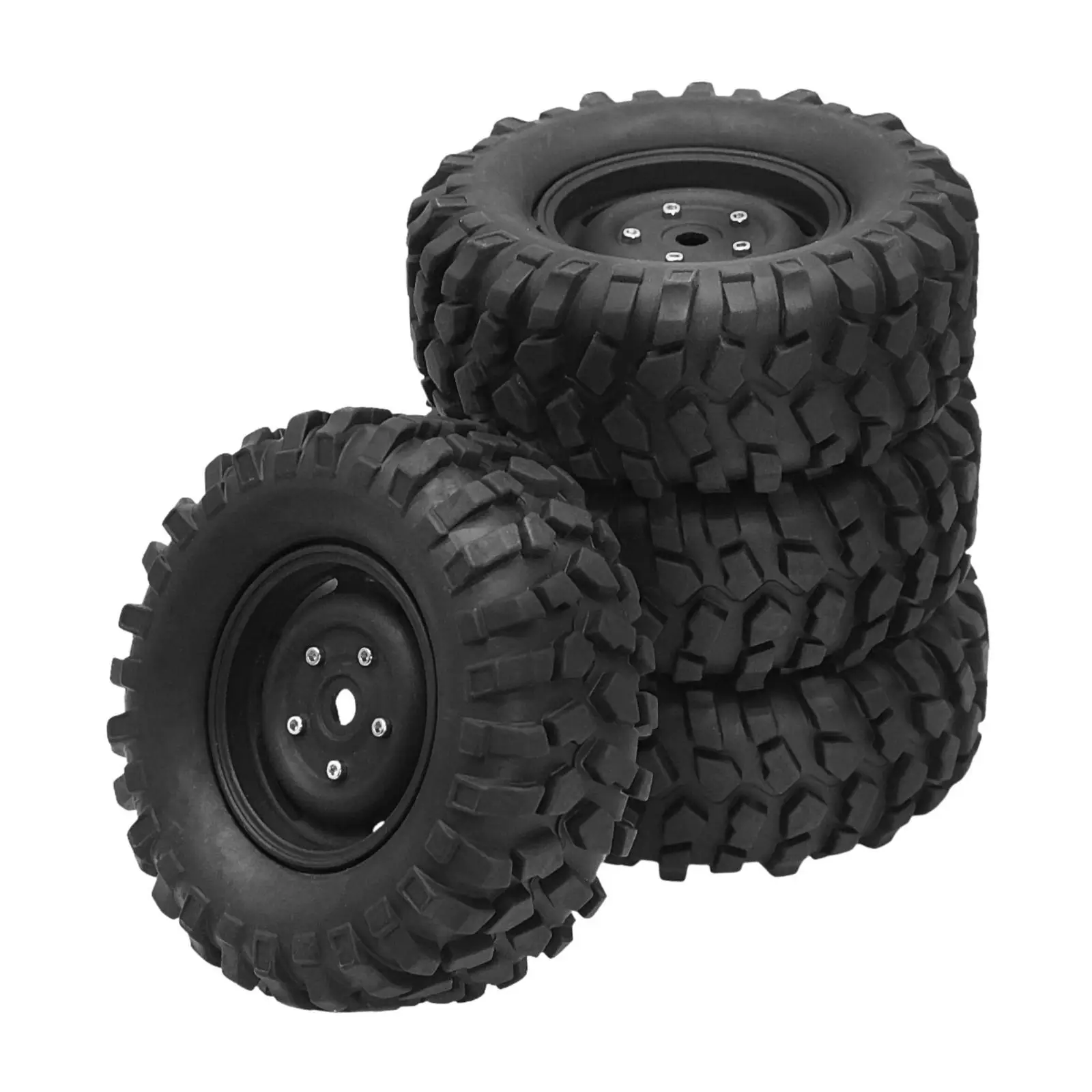 4 Pieces RC Crawler Tires 1:10 Sturdy Rubber Climbing Tires Replacement