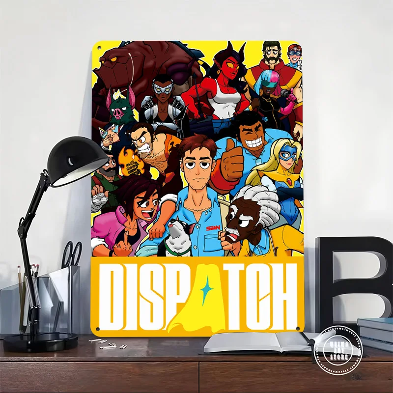 Dispatch Comic Book Cover 3D Texture Metal Poster Customized Wall Art Tin Sign Gift for Mancave Modern Home Decoration Ornaments