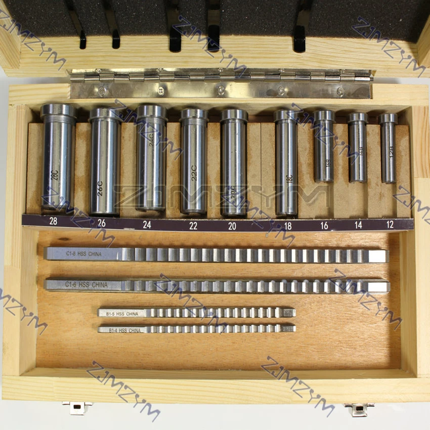 18PCS Metric Keyway Broach Set 4/5/6/8mm Broaches 12-28 Cutting Broach Brand New W2 High-speed Steel