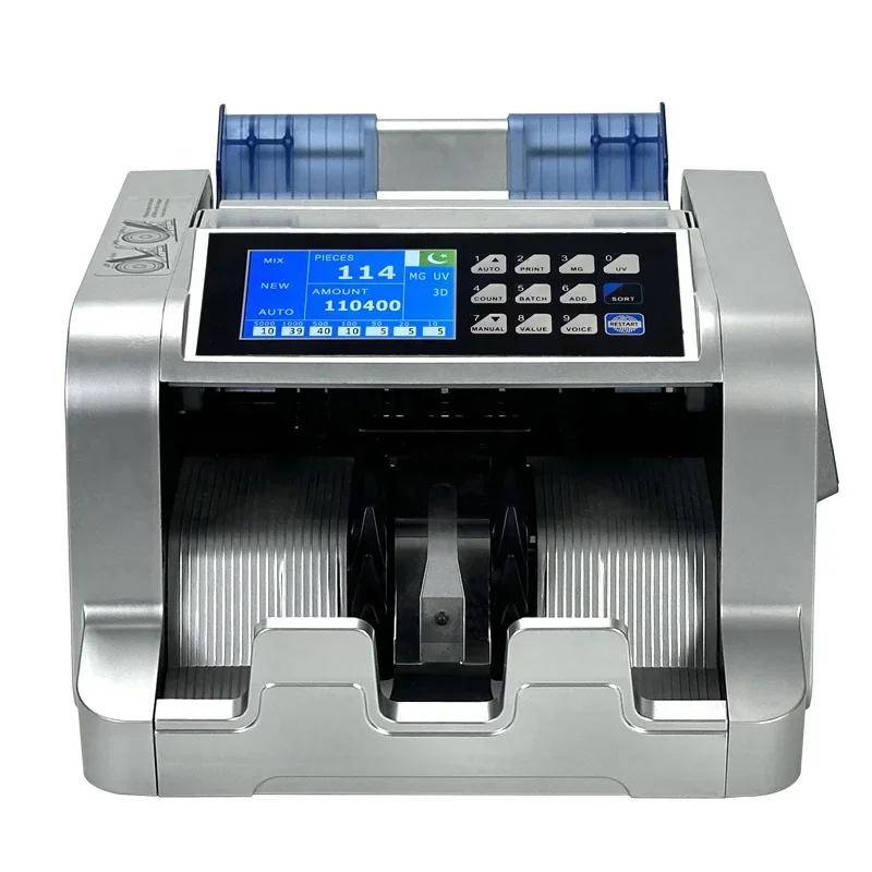 New Arrival Automatic Pakistan Rupee Euro Money Counting Machine Cash denomination Sum Amount Calculator Bill Counter