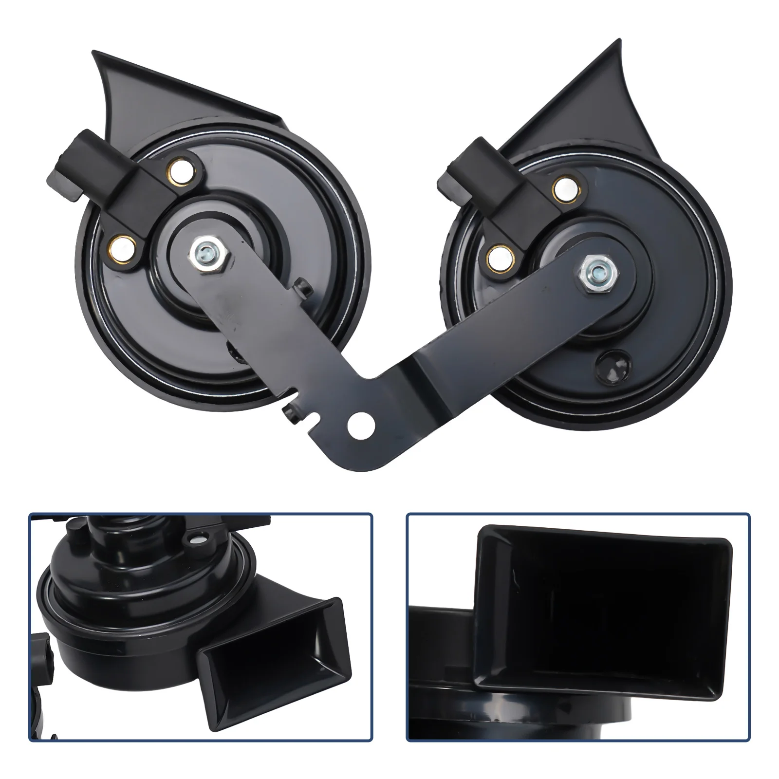 2 pezzi Direct Fit Car Loud Snail Horn Black ABS per Tesla per il modello 3 OEM muslimah Car Interior Speak alte/basse frequenze