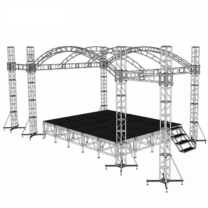 【specialized】290*290 Large Aluminum Concert Stage Roof Truss Stand Lift System Tower Truss