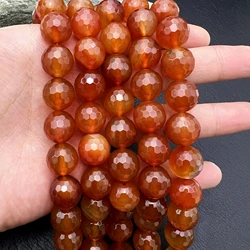 14MM 28PCS Large Faceted Natural Red Agates Cutting Nugget Loose Beads For DIY Jewelry Making MY240556
