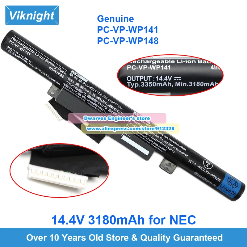 

Подлинная батарея для ноутбука 14.4V 3180mAh PC-VP-WP141 PC-VP-WP148 для Nec PCNS700FAR PC-NS700FAR PC-NS750CAR-E NS750/C NS700 NS750