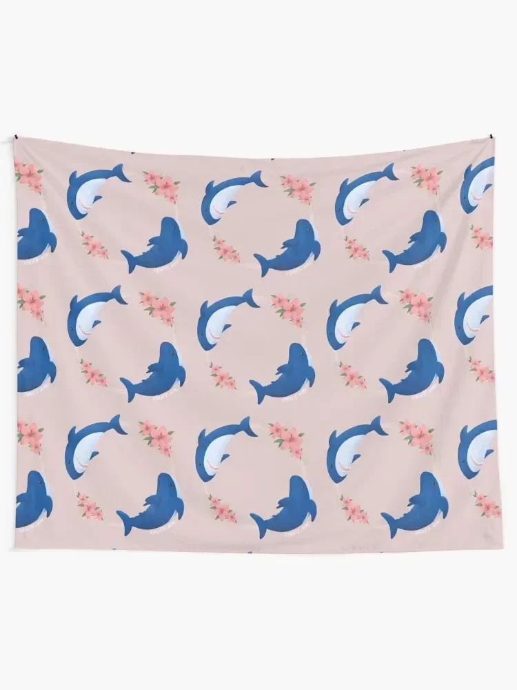 Brucie and Archie sharks swimming flower ring Tapestry Cute Room Things Outdoor Decoration Tapestry