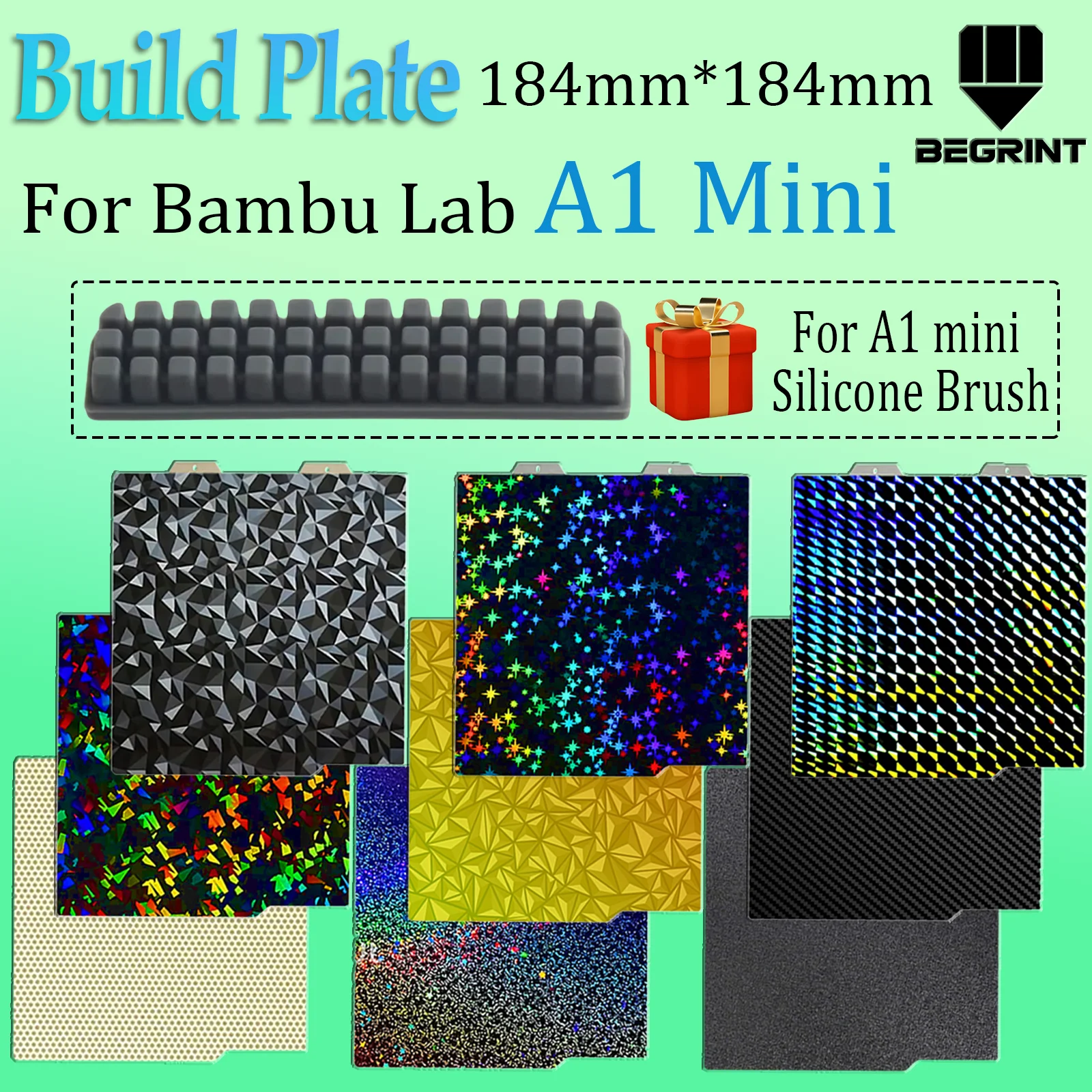 For Bambu Lab A1 Mini Build Plate Honeycomb Sheet PEI Textured PEO PET Spring Steel Sheet Double Sided Printing A1 Mini HOTBED