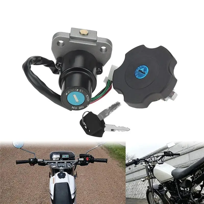 For XT600 TW200 DT200 DT200R XT225 Serow 225 Motorcycle Fuel Tank Cap Lock Ignition Switch Key Set