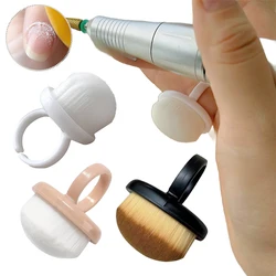 Oval Nails Art Dust Brush DIY Manicure Tools Gel Dust Cleaning Ring-shaped Brush Plastic Nails Art Dust Cleaning Brush