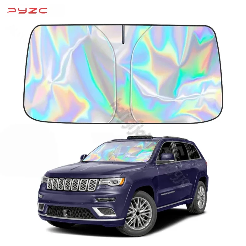 

For Jeep Grand Cherokee 2014-2022 2023 Interior Accessories Car Front Window Sunshade Custom Windshield Sun Visor UV Sun Shade