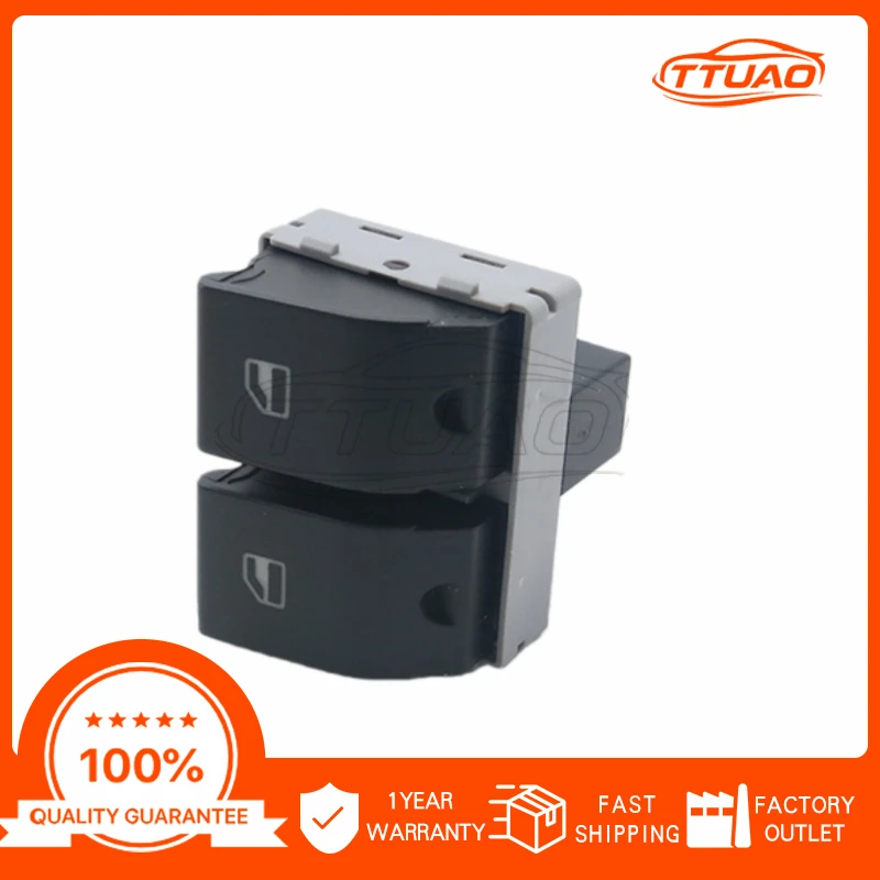 Botão de Vidro Elétrico 6Q0959858 para Console de Janela, Acessório Automotivo para VW Golf Saveiro G4 G5 G6 G7 Fox Cross Space