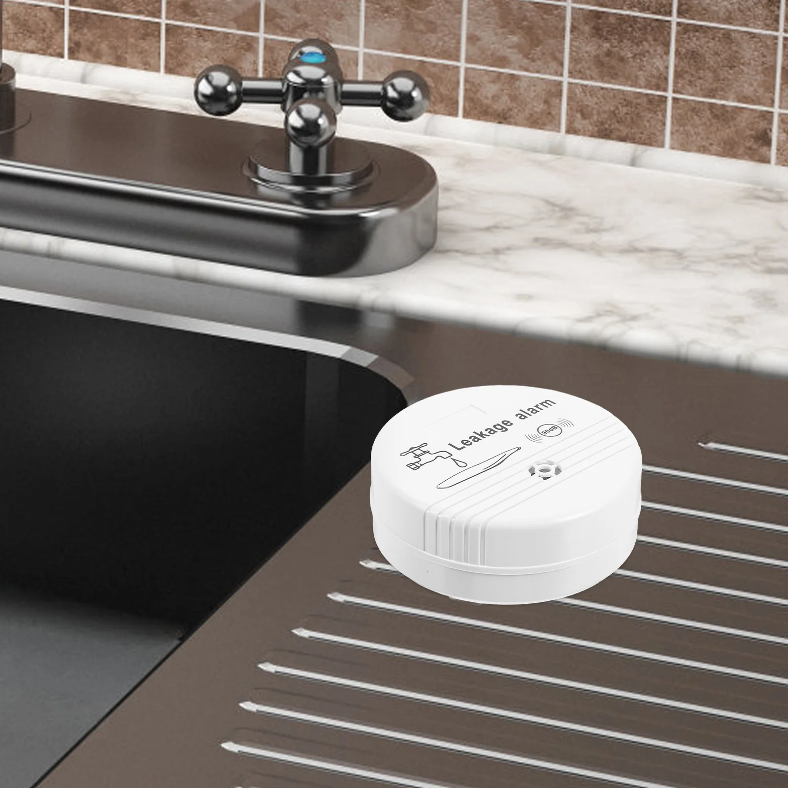 

Loud Water Leak Sensor Alarm for Home Use Smart Water Level Detection System Moisture Alert Device in Kitchen Bathroom and