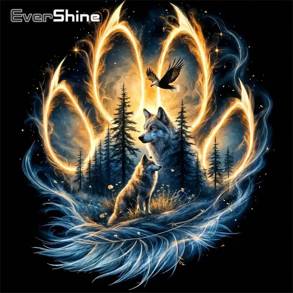 Evershine New Arrival Diamond Mosaic Dog Animal Suitable For Beginners Painting Wolf Embroidery Footprint Paw DIY Holiday Gifts