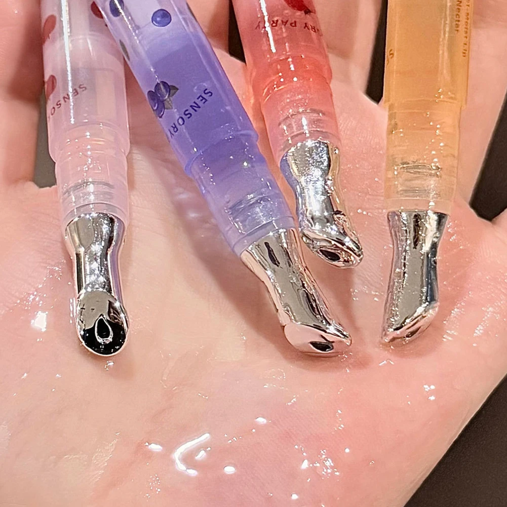 Feuchtigkeitsspendendes Frucht-Lippenöl, nicht klebender, aufpolsternder Trauben-Lipgloss, transparenter Honig-Essenz-Lippenbalsam, Kosmetikpflege