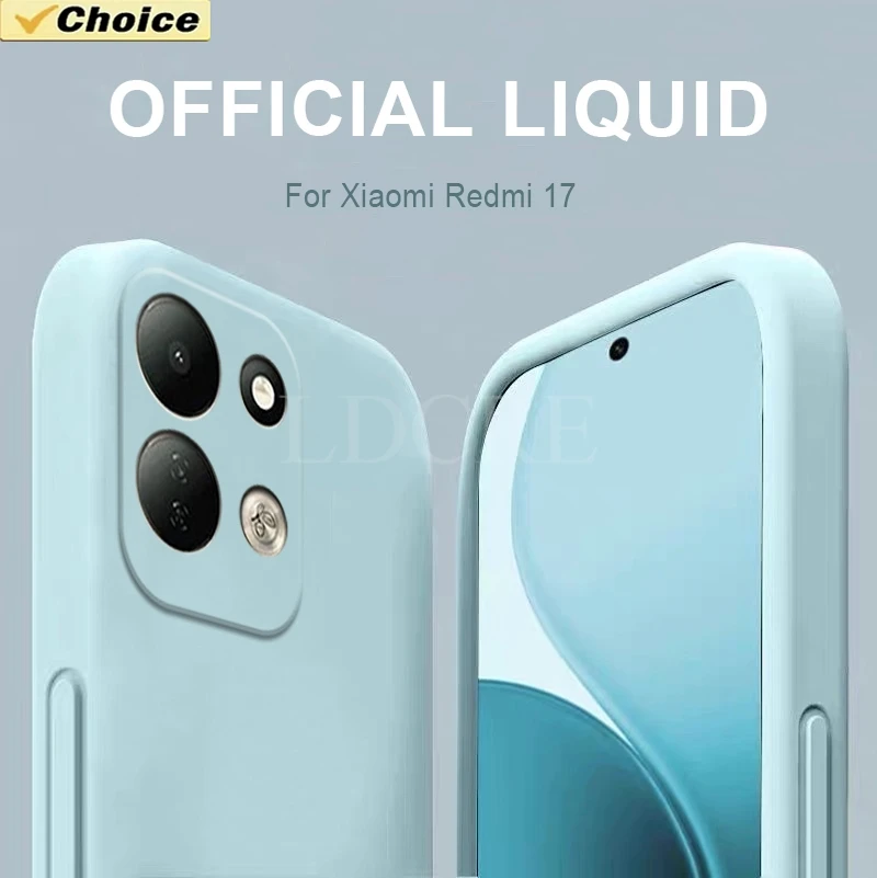 Für Xiaomi Redmi 17 Hülle Flüssigsilikon Einfache Abdeckung Redmi 17 Hülle TPU Weiche Gummi-Handyschutzhülle Redmi 17 Cover