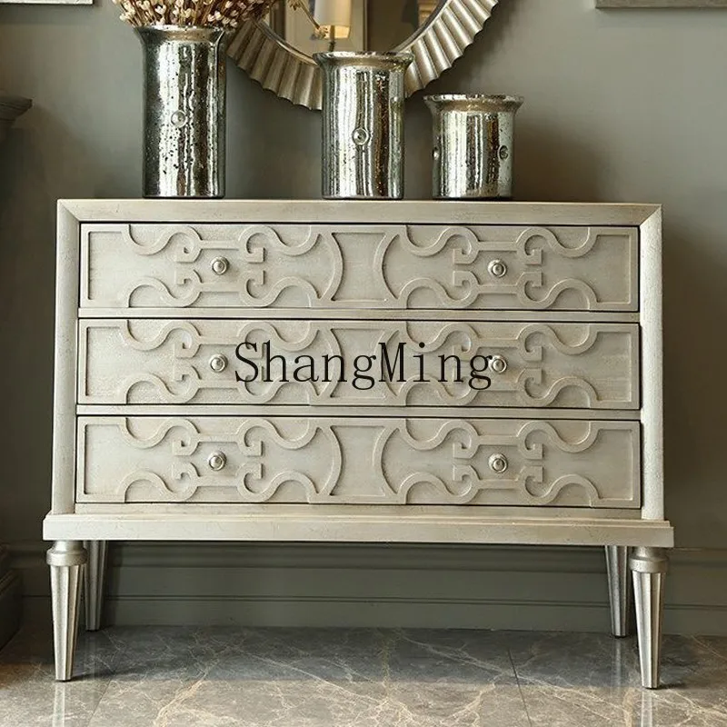 

CL entrance cabinet, retro light luxury solid wood dining side locker