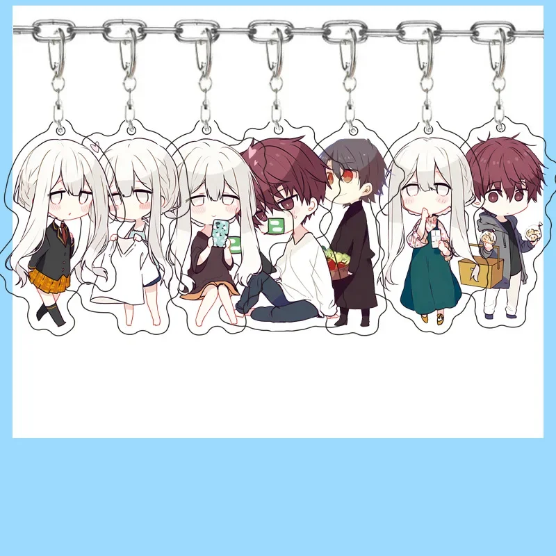 Anime Figure Lawrence Cecelia Key Ring Transparent HD Pattern Acrylic Key Chains Hot Selling Model Plate Animation Derivatives